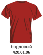 футболка универсальная бордовая